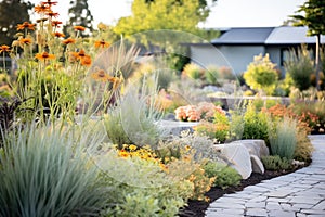 droughtresistant garden with mixed native plants photo