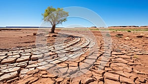 Droughts impact dead trees on cracked earth, symbolizing climate changes alarming effects.