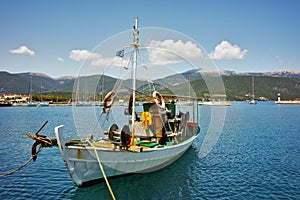 Drover in the port of town of Sami, Kefalonia, Greece