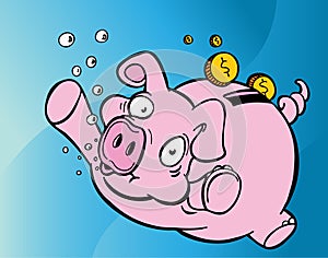 Drowning Piggy Bank