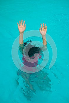 drowning woman
