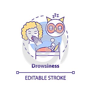 Drowsiness concept icon