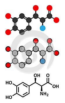 Droxidopa (L-DOPS) hypotension (low blood pressure) drug molecule