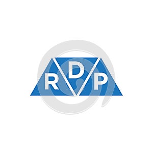 DRP 3 triangle shape logo design on white background. DRP creative initials letter logo concept