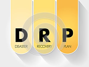 DRP - Disaster Recovery Plan acronym, business concept