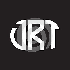 DRT letter logo design on black background. DRT creative initials letter logo concept. DRT letter design