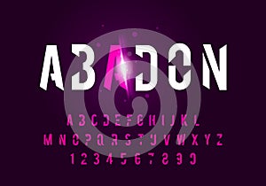 Vector illustraton sport modern alphabet fonts. Technology typography future font uppercase. photo