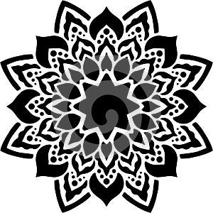 Mandala Stencil Illustration Playful Design