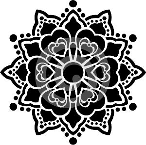 Mandala Stencil Illustration Playful Design