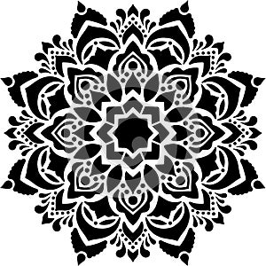 Mandala Stencil Illustration Playful Design