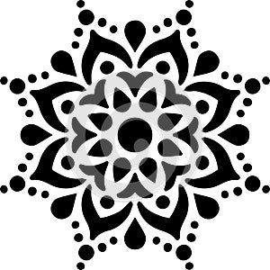 Mandala Stencil Illustration Playful Design