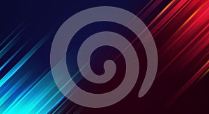 Red And Blue VS Speedline Background. Versus Concept.