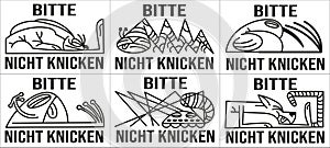 do not bend the envelope stickers