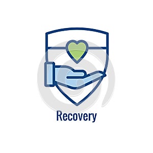 Drug & Alcohol Dependency Icon - shows drug addiction imagery photo