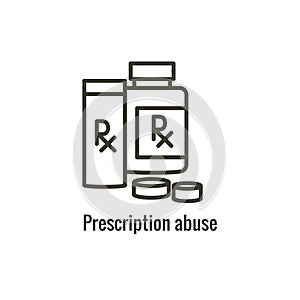 Drug & Alcohol Dependency Icon - shows drug addiction imagery