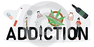 Drug, alcohol and tobacco addiction. Doctors provide help for abuse people with addictions. Narcological and alcoholical
