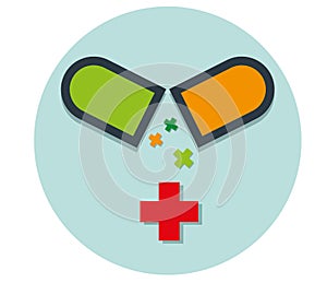 Drug Capsule Icon Design