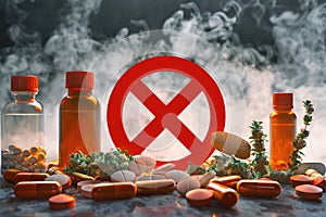 Drug-free commitment: anti drug day, stop drugs - advocating for awareness and action to combat drug abuse, promoting a