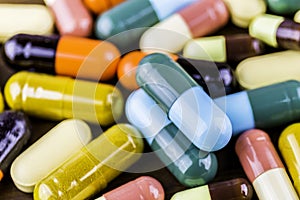Drug prescription for treatment medication. Pharmaceutical medicament