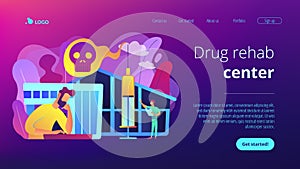 Drug rehab center concept landing page.