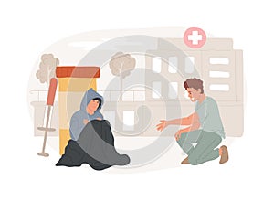 Drug rehab center isolated concept vector illustration.