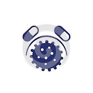 drug resistance or antibiotic resistant virus icon