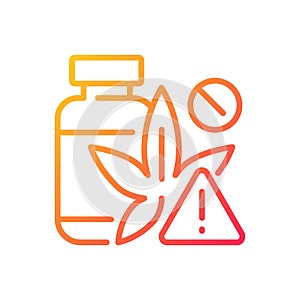 Drug smuggling gradient linear vector icon photo