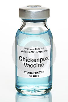 Drug vial with Chickenpox vaccine