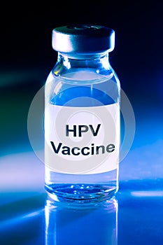 Drug vial with HPV vaccine