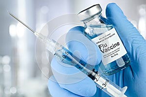 Drug vial with influenza vaccine