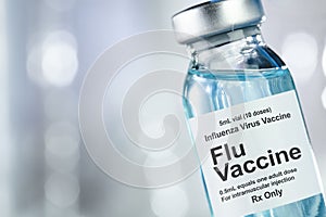 Drug vial with influenza vaccine