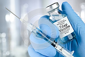 Drug vial with Tdap vaccine