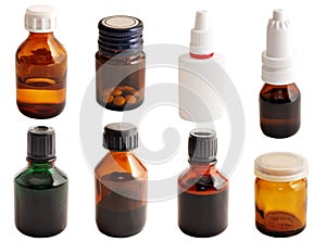 Drugs in glass bottles