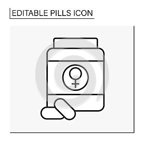 Drugs line icon