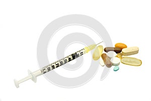 Drugs and a syringe