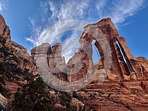 Druid arch Canyon lands National Park Utah.