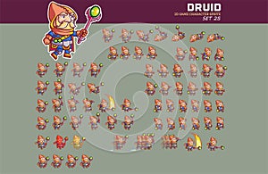 Druid Cartoon Game Character Animation Sprite