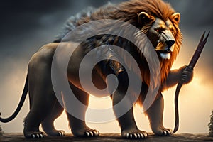 druid lion, antropomorphic