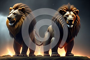 druid lion, antropomorphic