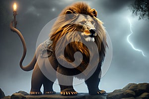 druid lion, antropomorphic