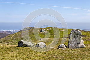 The Druid\'s Circle, or Meini Hirion in Welsh, above Penmaenmawr, Gwynedd, Wales, UK