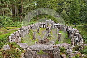 The Druid`s Temple in the Swinton Estate, Ripon, North Yorkshire, England.