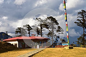 Druk Wangyal Cafe near The 108 memorial chortens or stupas known as Druk Wangyal Chortens at the Dochula pass, Bhutan