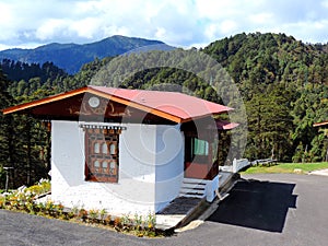 Druk Wangyal temple at Dochula Pass, Bhutan photo