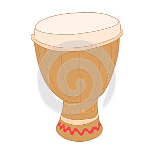 Drum of aborigines icon, cartoon style