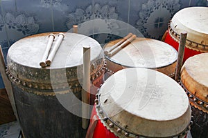 Drum big ancient temple in Thailand