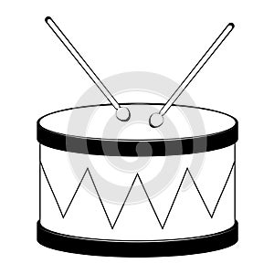 Drum in black and white