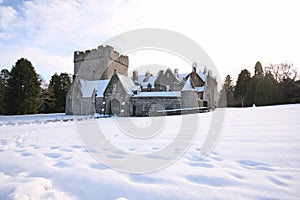 Tambor castillo en la nieve 