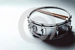 Drum on a clean background. Space for text.
