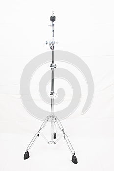 Drum and Cymbal metal stand isolated above white background